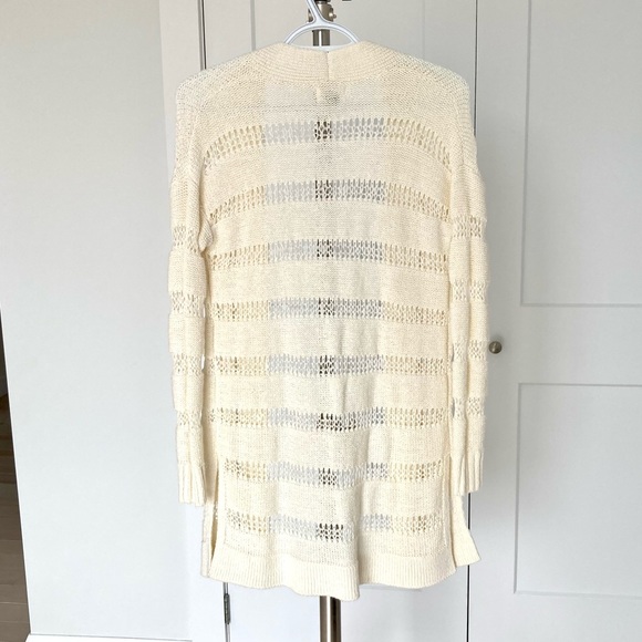 Long Open-Front Cardigan - Off-White - XS - Picture 2 of 7
